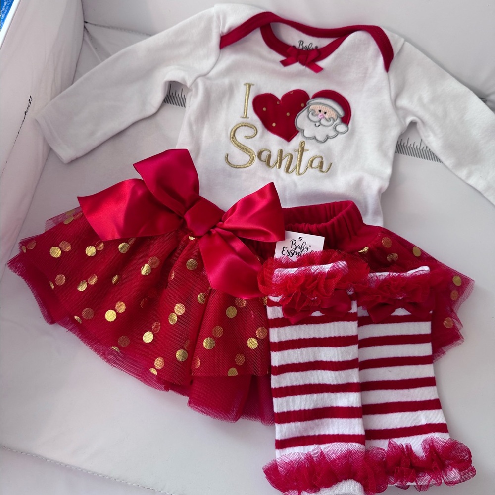 I love Santa baby girl set